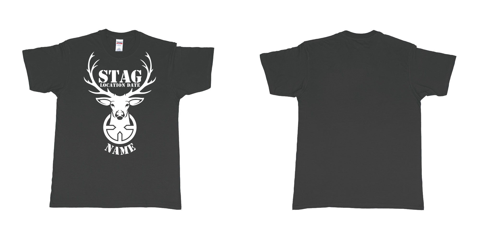 Custom tshirt design  in fabric color black choice your own text made in Bali by The Pirate Way