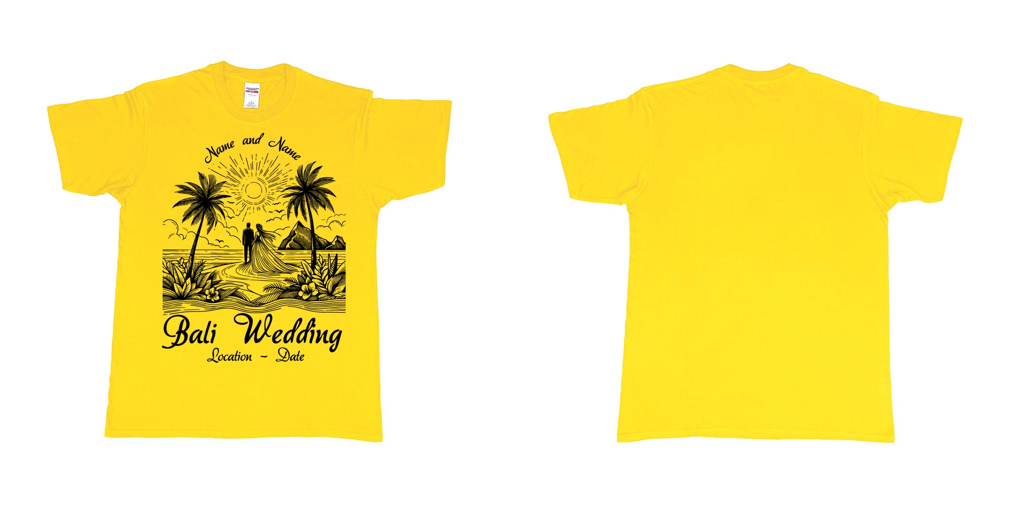 Custom tshirt design  in fabric color daisy choice your own text made in Bali by The Pirate Way