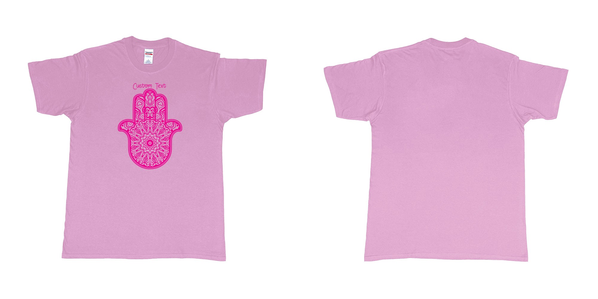 Custom tshirt design  in fabric color light-pink choice your own text made in Bali by The Pirate Way