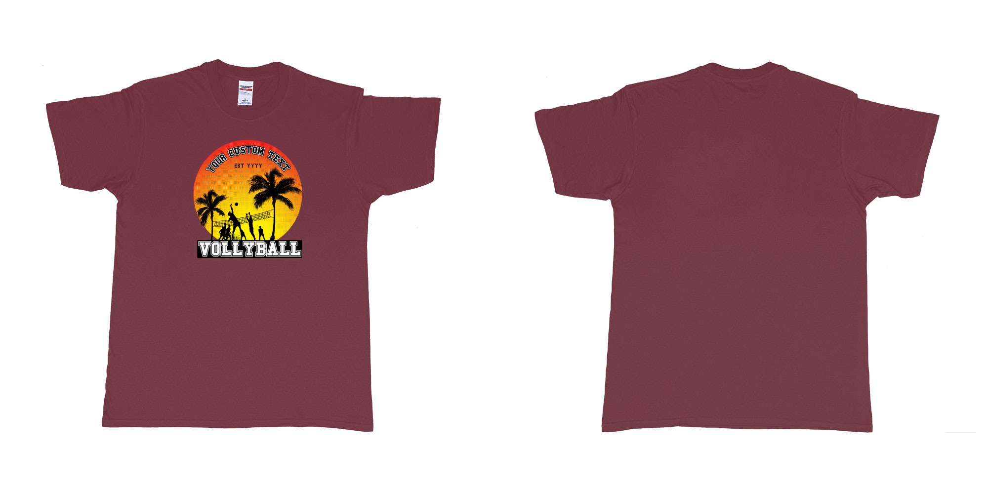 Custom tshirt design  in fabric color marron choice your own text made in Bali by The Pirate Way