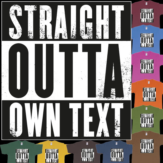 Custom tshirt design Straight Outta Compton: The Classic Hip Hop T Shirt choice your own printing text made in Bali