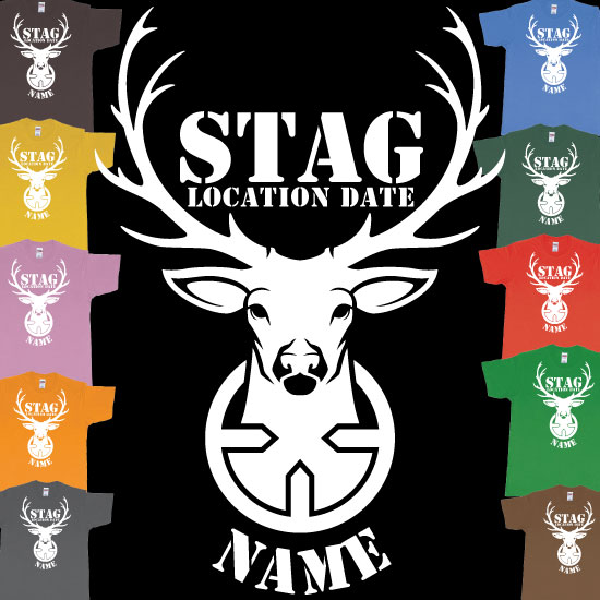 Custom tshirt design Aiming For A Stag Custom Tshirt Print choice your own printing text made in Bali