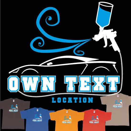 Custom tshirt design Automotive Body Painter Own Custom Text Design Teeshirt choice your own printing text made in Bali
