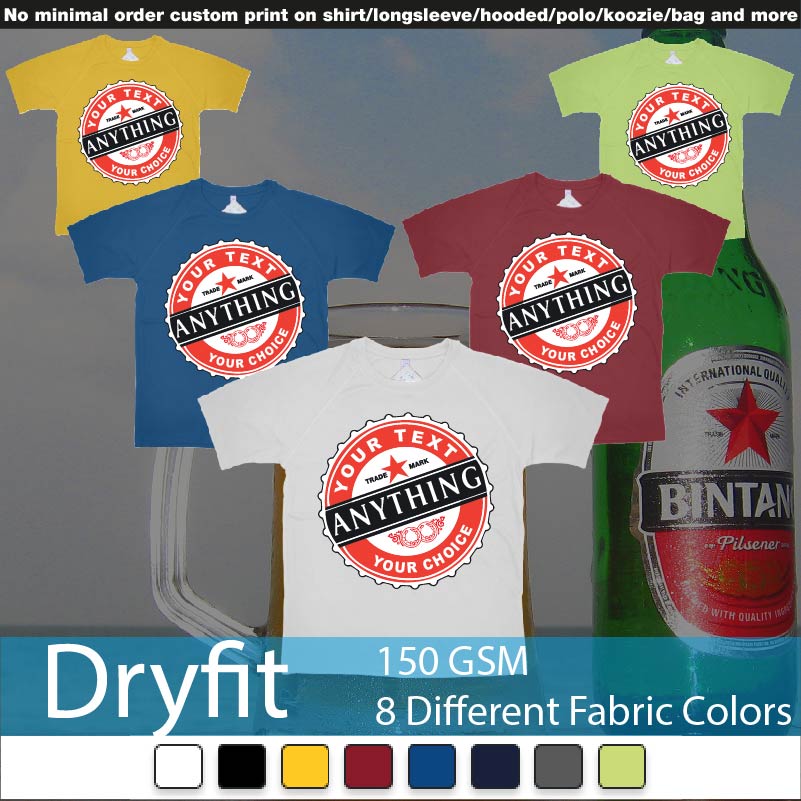 Bintang Beer Add Own Text On Any Garment On Demand Printing Bali Dryfit Tshirt Samples On Demand Printing Bali