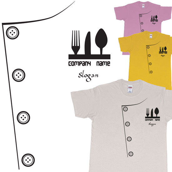 Custom tshirt design Chef Uniform with Fork Knife and Spoon toque blanche chefs apron choice your own printing text made in Bali