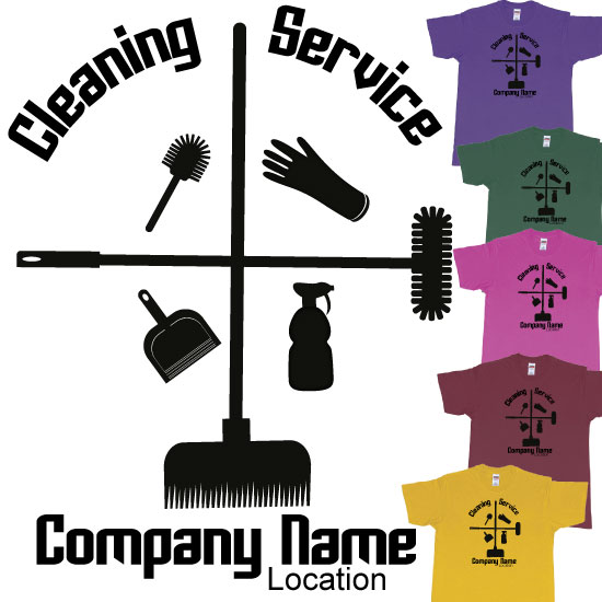 Custom tshirt design Cleaning Service Own Company Name and Location Custom Printing Teeshirt Bali Design choice your own printing text made in Bali