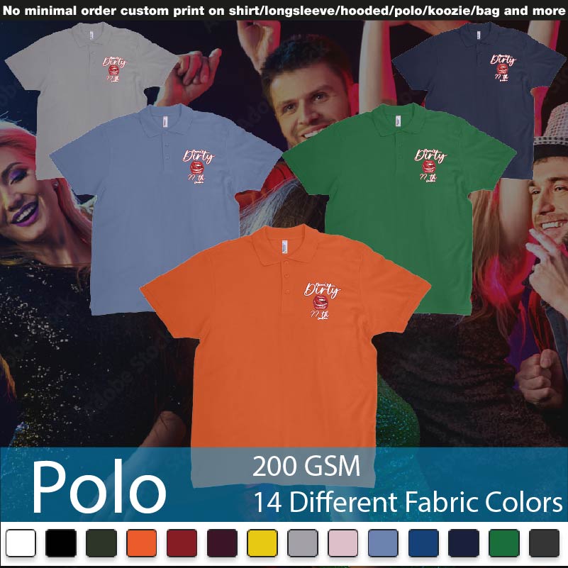 Dirty Custom Year Th Custom Name Print Polo Shirts Samples On Demand Printing Bali