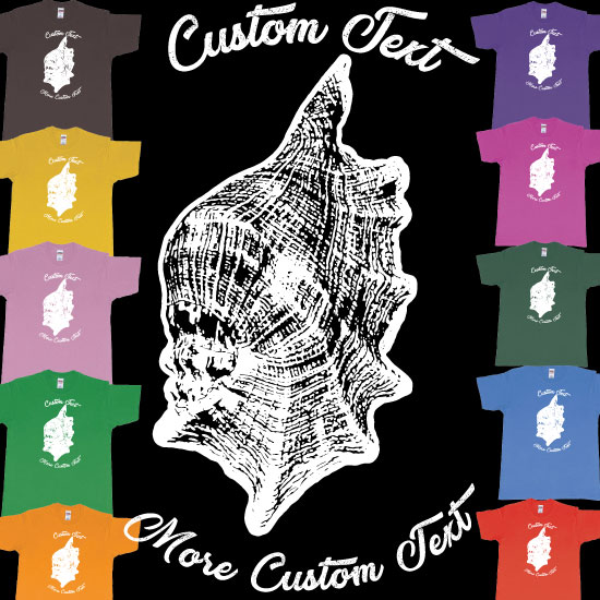 Giant Spider Conch Shell Fully Customizable Quality Tshirt Bali