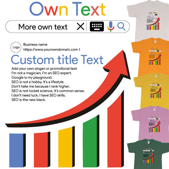 Custom tshirt design Google SEO Search Logo Custom Text Title Design choice your own printing text made in Bali