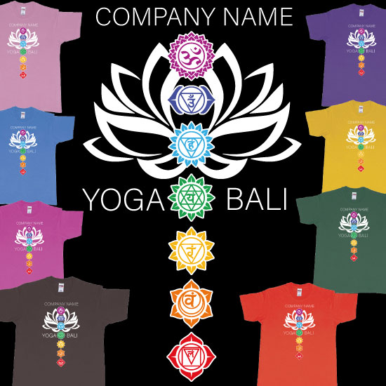 Lotus Flower Chakras Yoga Hindi Symbols for Custom Teeshirt Printing
