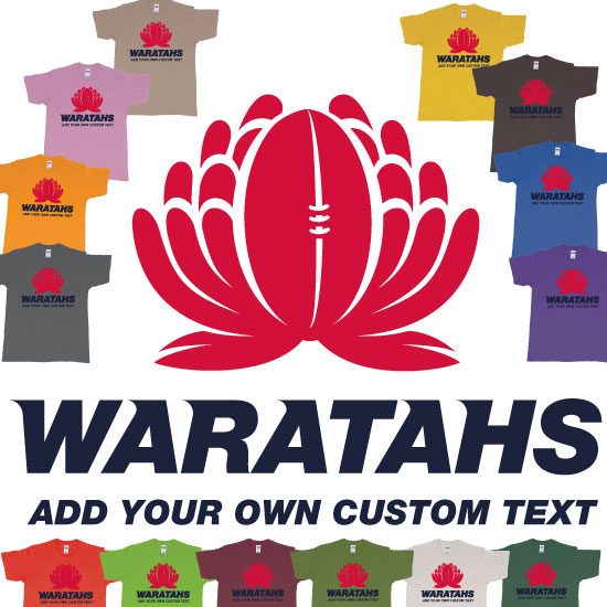 Custom tshirt design New South Wales Waratahs Custom Teeshirt choice your own printing text made in Bali
