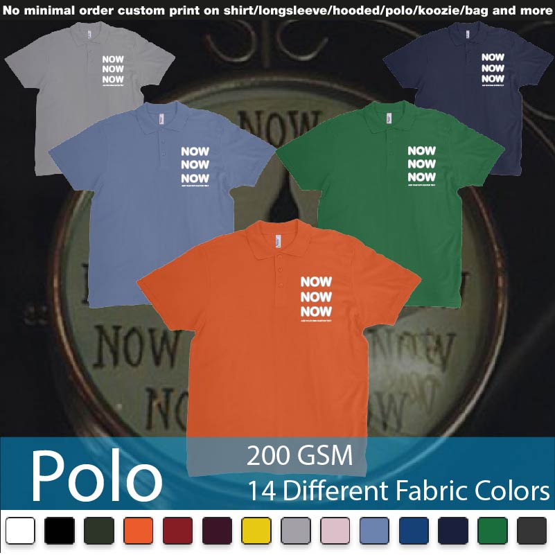 Now Now Now Add Custom Text Tees Polo Shirts Samples On Demand Printing Bali
