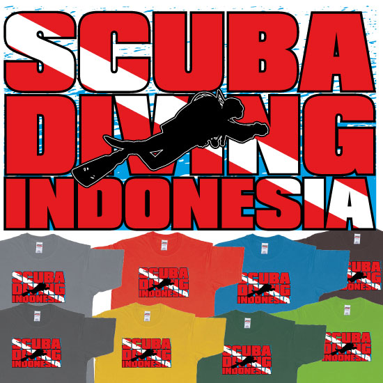 Custom tshirt design Scuba Diving Indonesia Custom T shirts Printing Bali choice your own printing text made in Bali