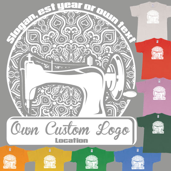 Custom tshirt design Vintage Sewing Machine Custom T Shirt Bali Australia choice your own printing text made in Bali