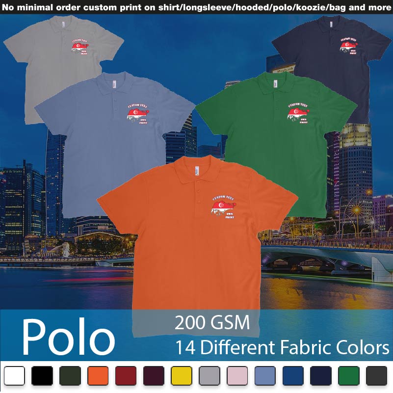 Singapore Best Custom Tshirt Print Bali Polo Shirts Samples On Demand Printing Bali