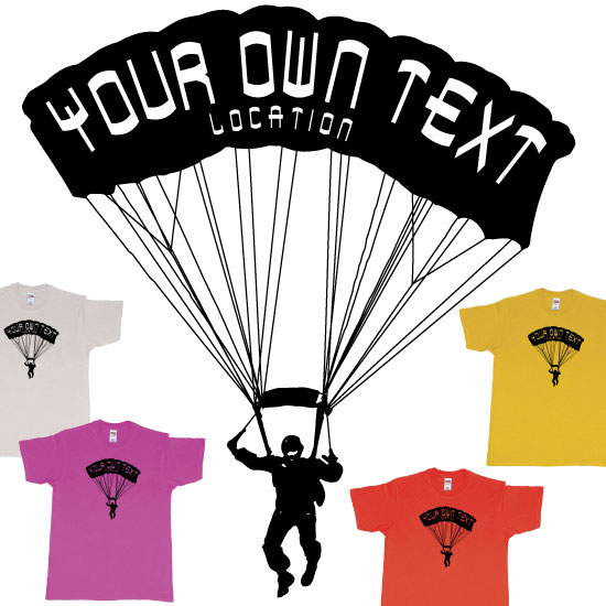 Custom tshirt design Skydiver Club Custom Print choice your own printing text made in Bali