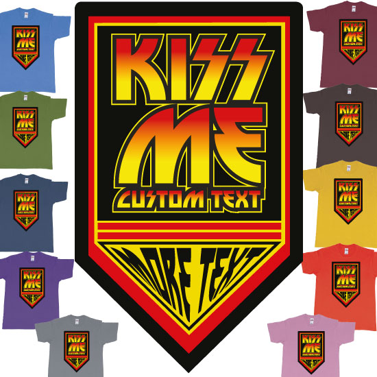 The Band KISS Logo add your own Custom Text Printing in Bali