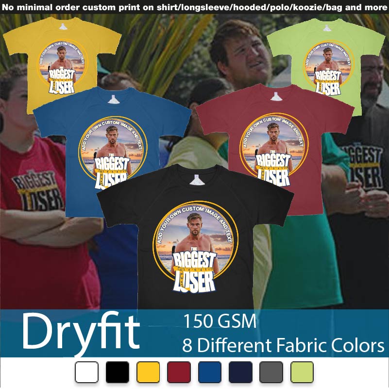 The Biggest Loser Logo Custom Image Funny Tshirt Design Dryfit Tshirt Samples