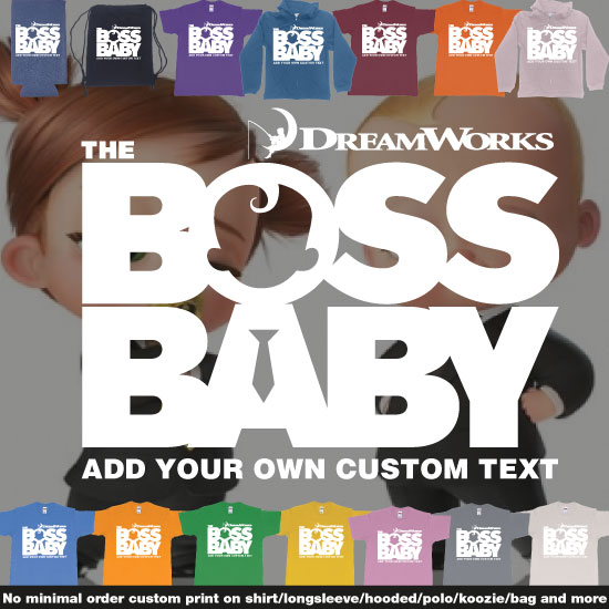 Custom tshirt design The Boss Baby Custom Printing Apparel Design choice your own printing text made in Bali