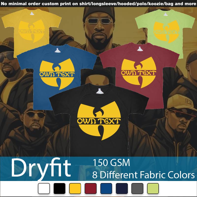 Wu Tang Custom Logo Dryfit Tshirt Samples
