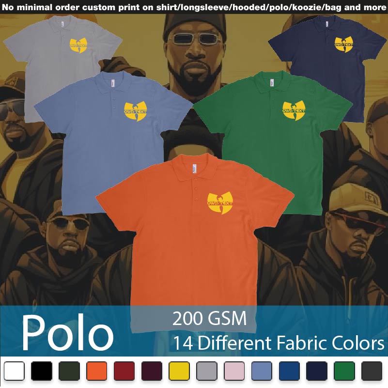 Wu Tang Custom Logo Polo Shirts Samples