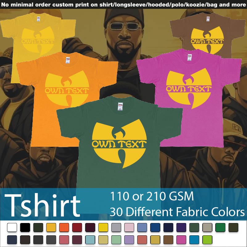 Wu Tang Custom Logo Tshirts Samples