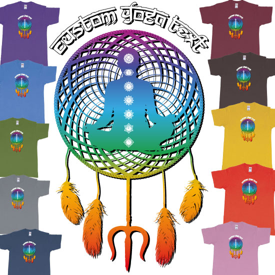 Custom tshirt design Yoga Dreamcatcher choice your own printing text made in Bali