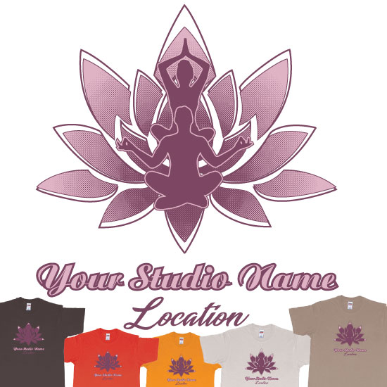 Yoga Meditation Lotus Own Studio T-shirt Screen Printing Bali