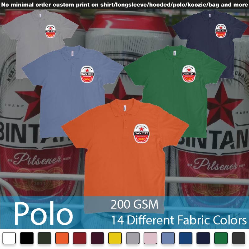 Beer Bintang Large Label Polo Shirts Samples