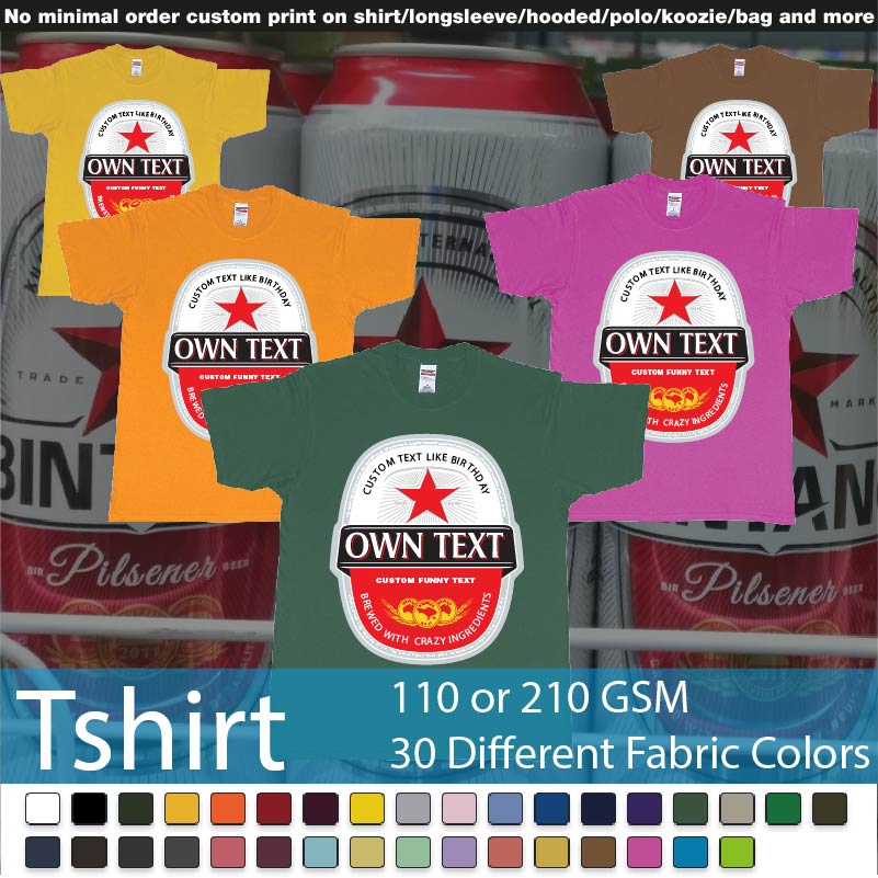Beer Bintang Large Label Tshirts Samples