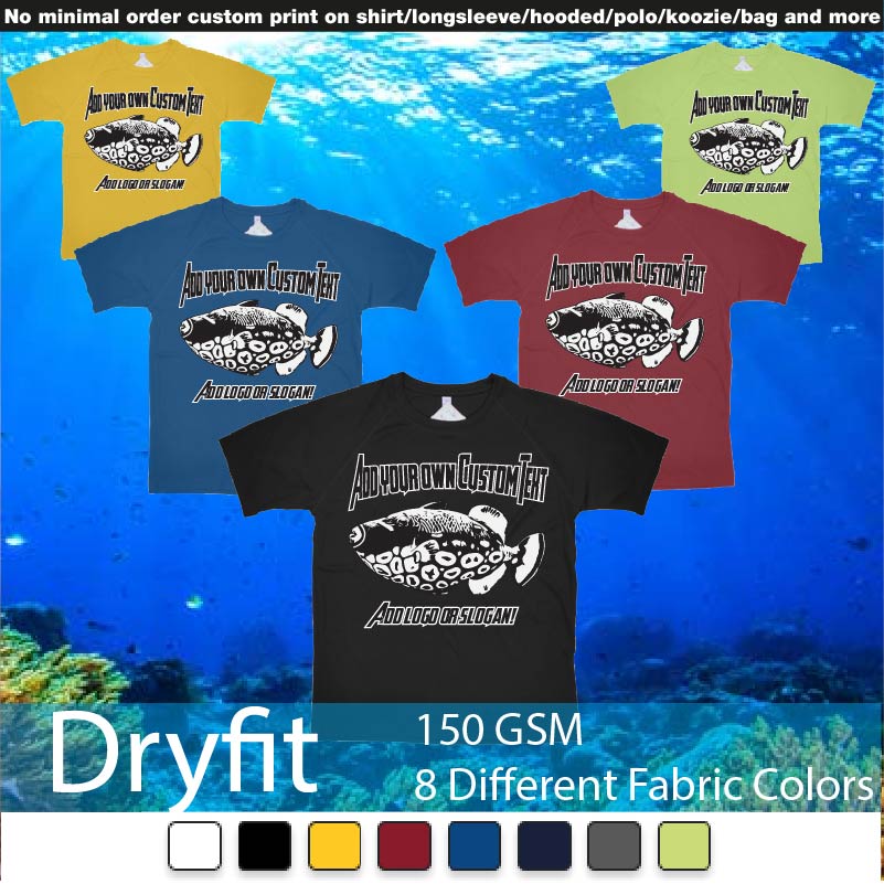 Titan Triggerfish Scuba Diving Bali Tshirt Dryfit Tshirt Samples