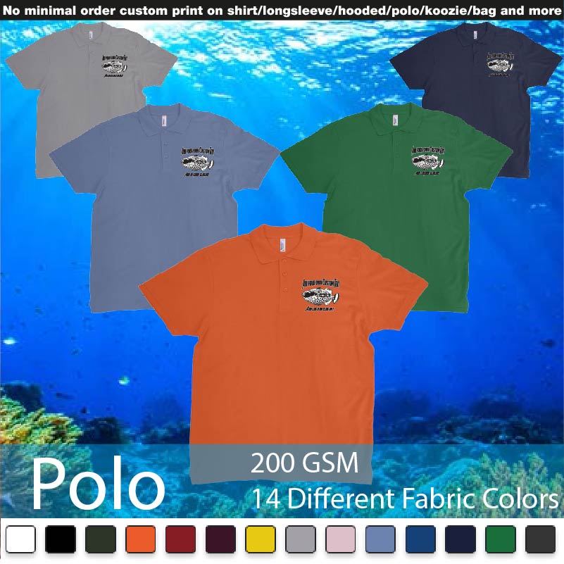 Titan Triggerfish Scuba Diving Bali Tshirt Polo Shirts Samples