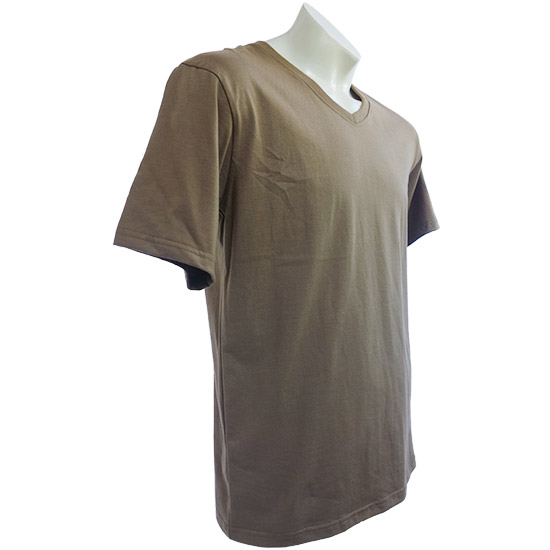 (T02S) V-Neck Shirt in Fabric Color (2006) Wood in (210 GSM, 100% Cotton) Fabric ColorsStandard fabric for men shirtsFabric Specification100% Cotton210 Grams Per Square MeterPreshrunk materialThe fabric is preshrunk, but depending on the way you wash, the fabric might still have up to 2% of shrinkage more.