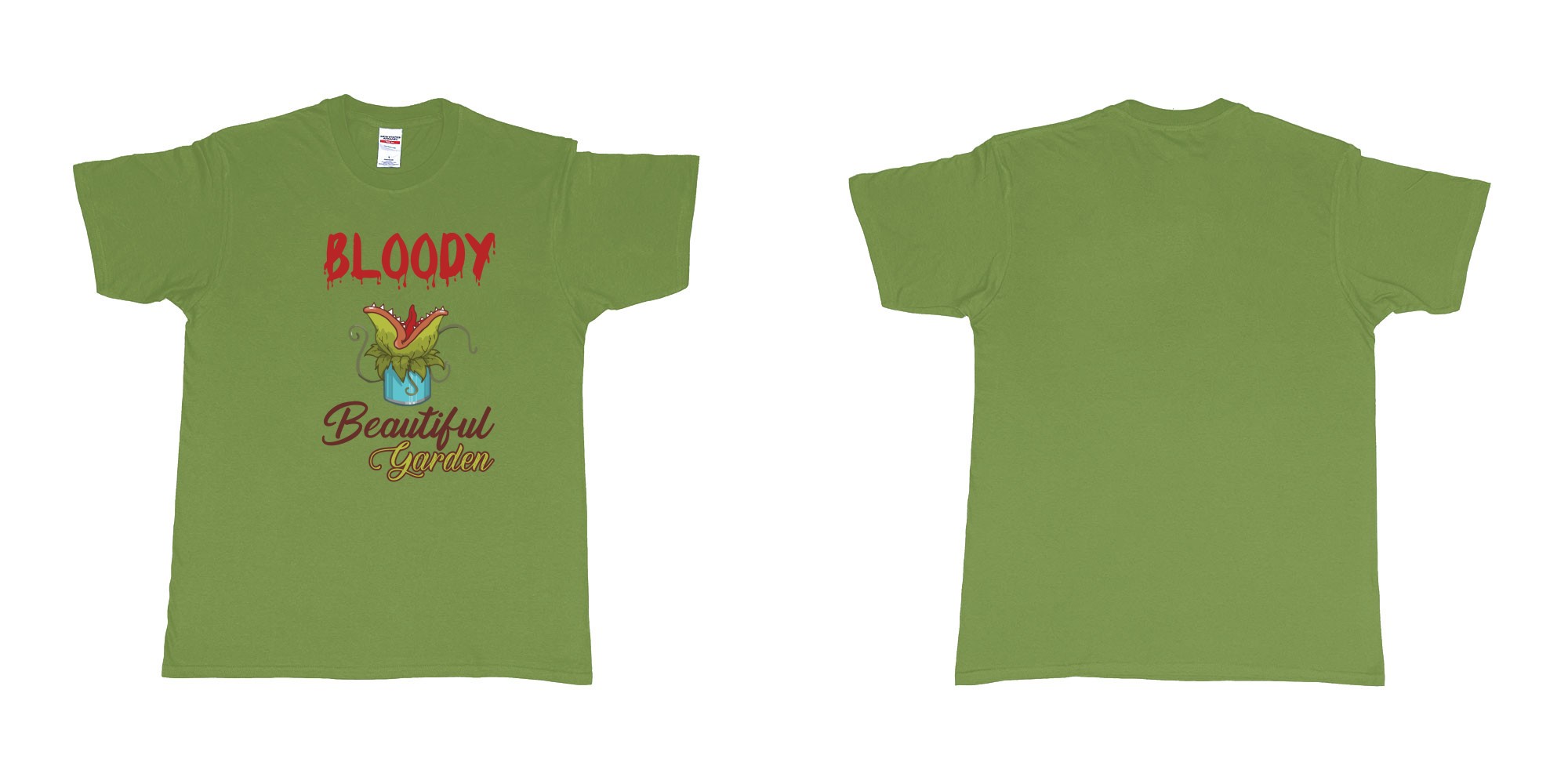 Custom tshirt design  in fabric color military-green choice your own text made in Bali by The Pirate Way