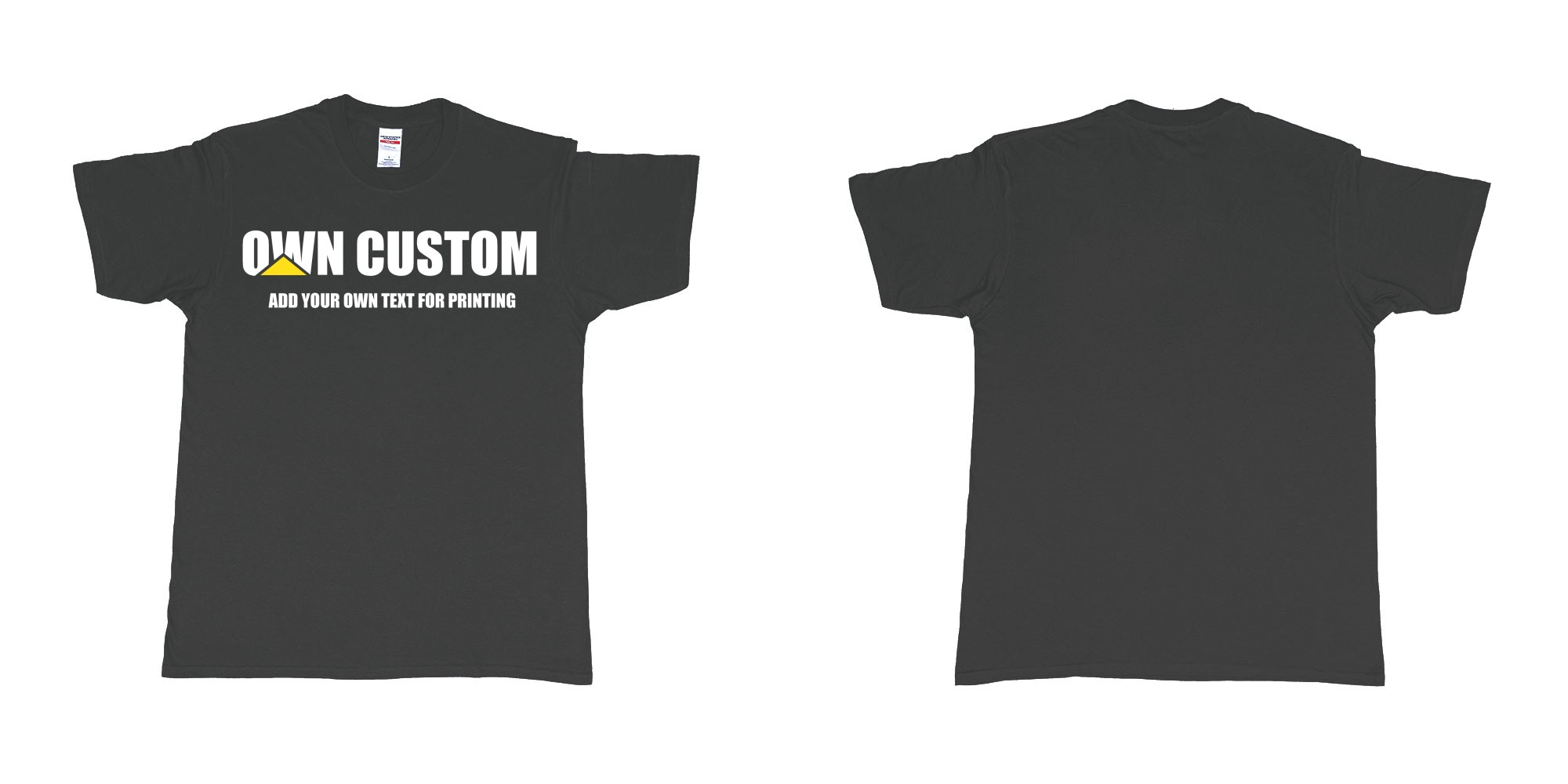 Custom tshirt design  in fabric color black choice your own text made in Bali by The Pirate Way