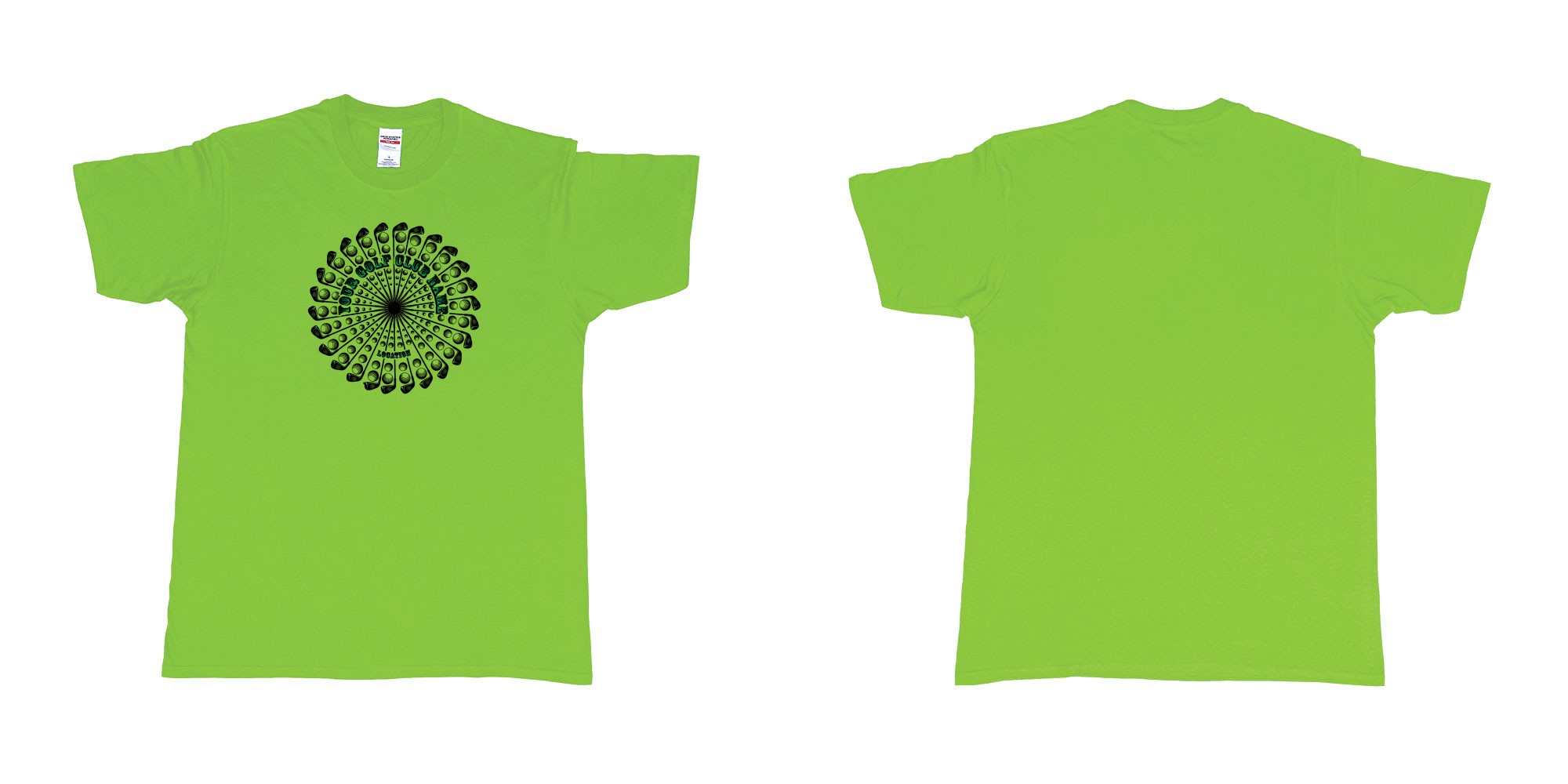 Custom tshirt design  in fabric color lime choice your own text made in Bali by The Pirate Way