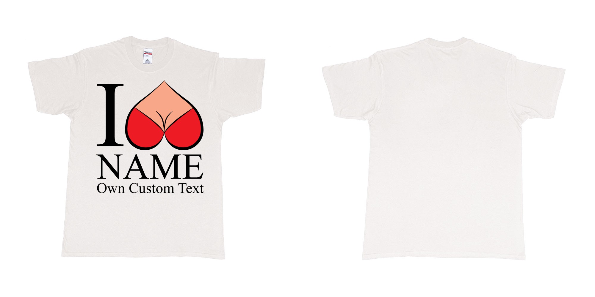 Custom tshirt design  in fabric color white choice your own text made in Bali by The Pirate Way