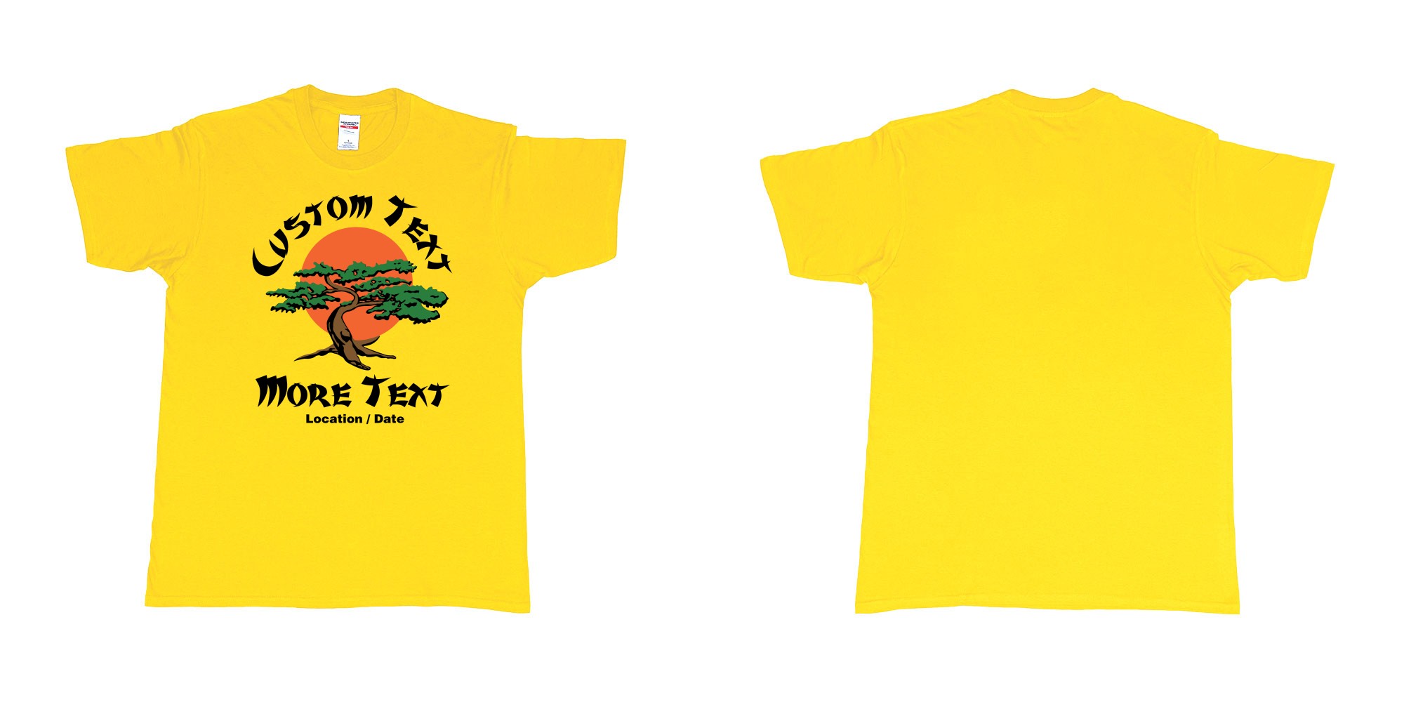 Custom tshirt design  in fabric color daisy choice your own text made in Bali by The Pirate Way