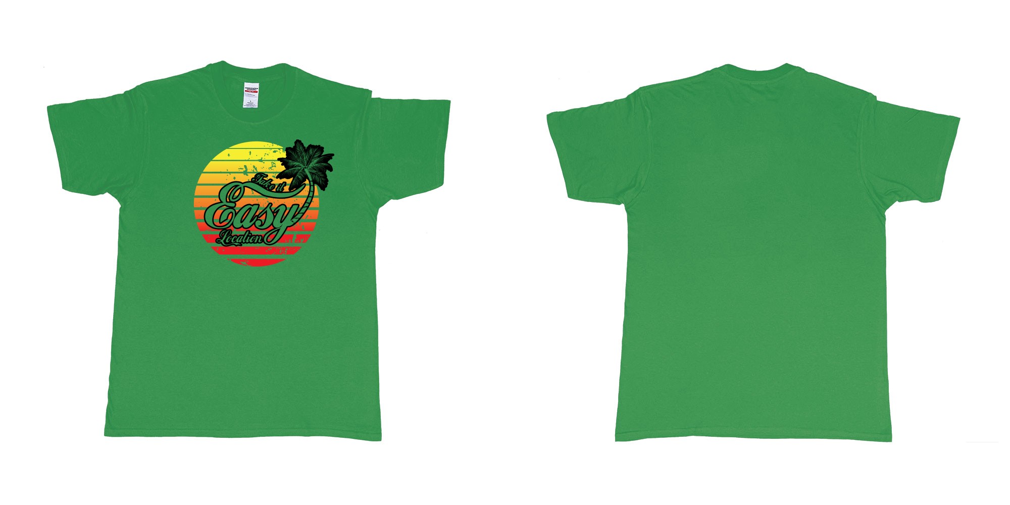 Custom tshirt design  in fabric color irish-green choice your own text made in Bali by The Pirate Way