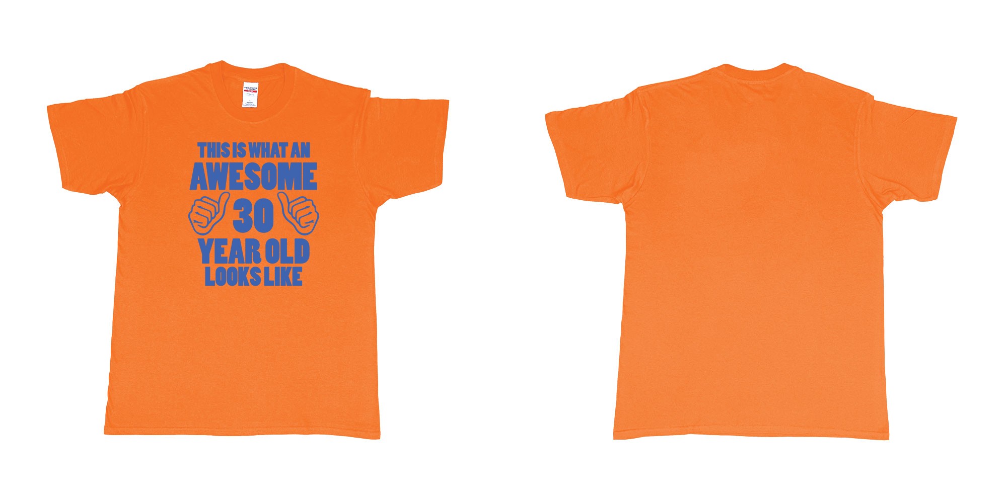 Custom tshirt design  in fabric color orange choice your own text made in Bali by The Pirate Way