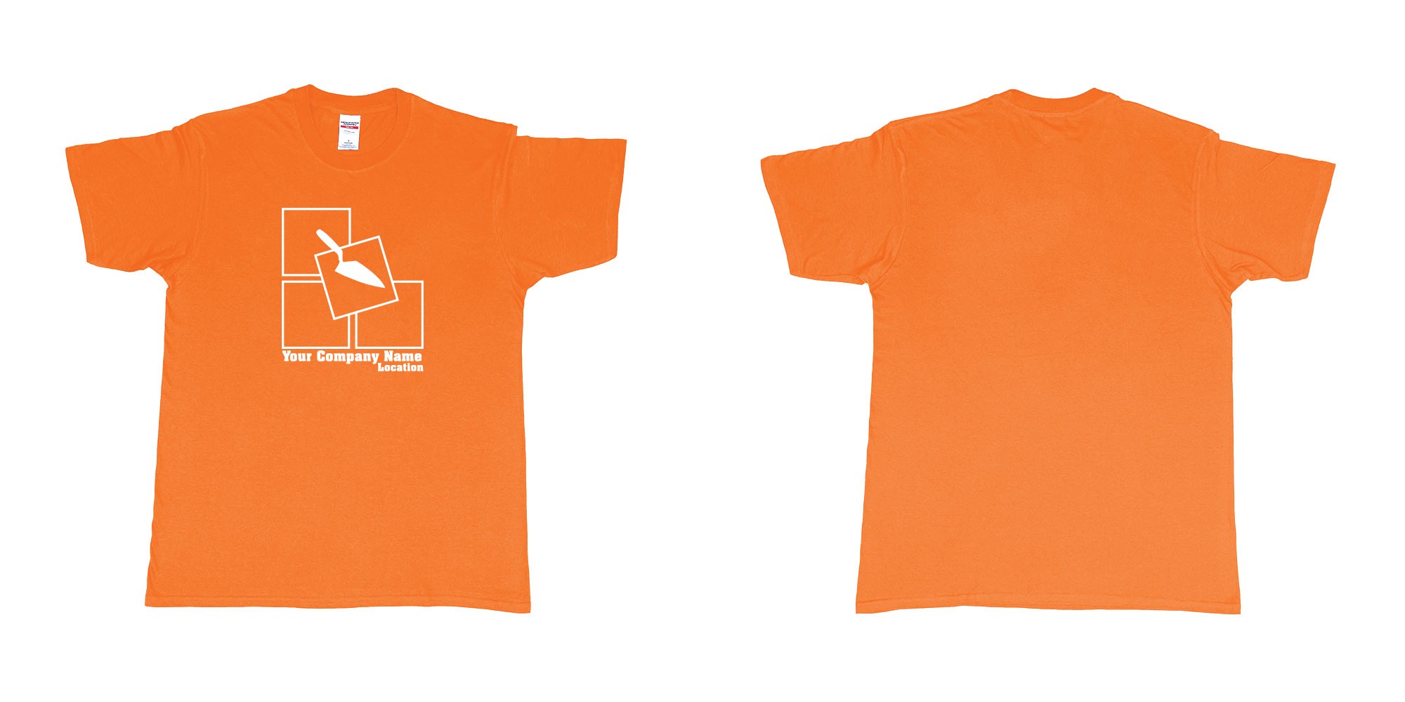 Custom tshirt design  in fabric color orange choice your own text made in Bali by The Pirate Way