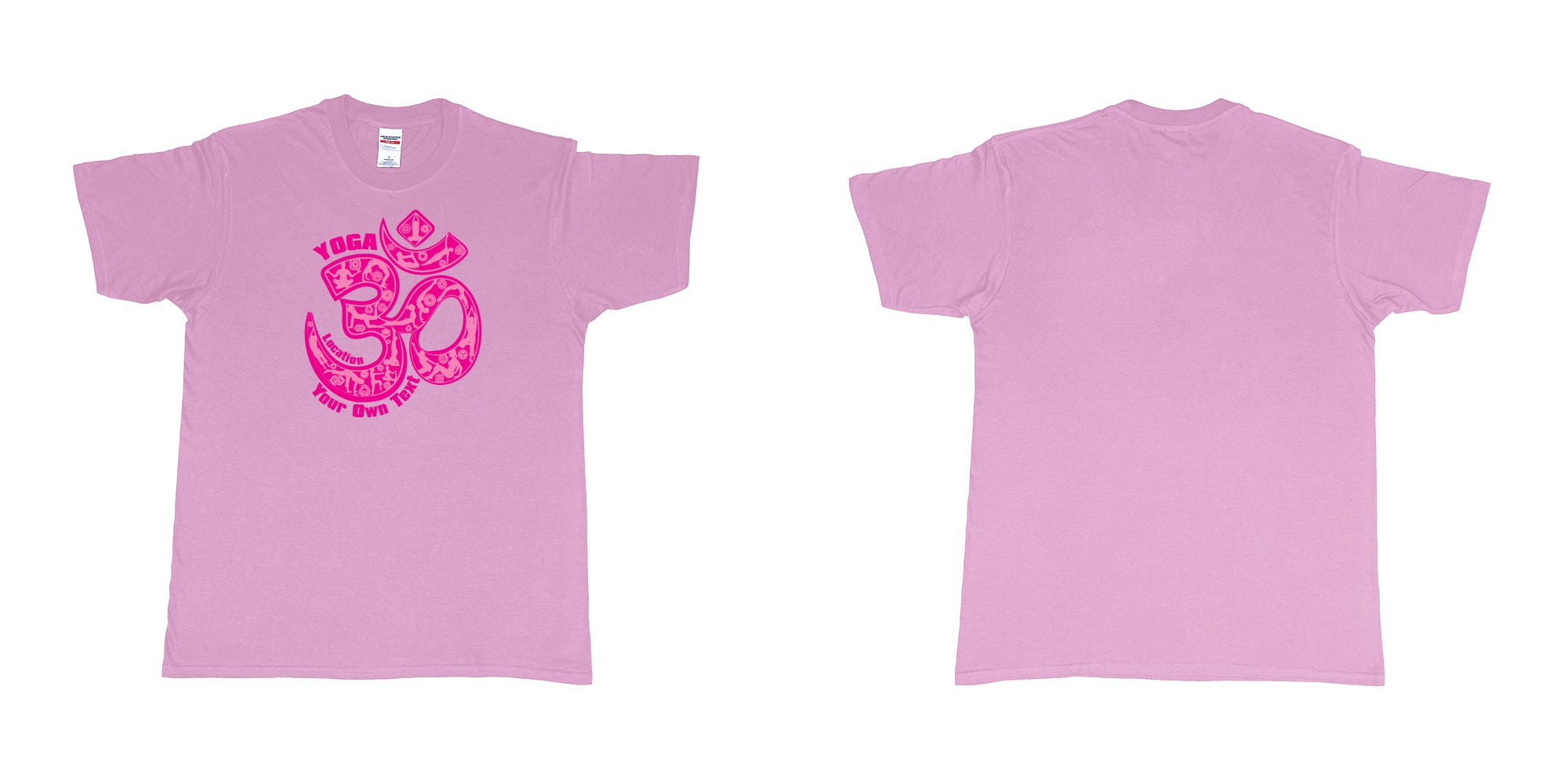 Custom tshirt design  in fabric color light-pink choice your own text made in Bali by The Pirate Way