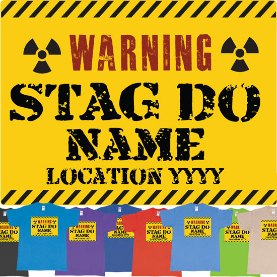 Custom tshirt design Warning Stag Do Location Bali Year Custom T shirt choice your own printing text made in Bali