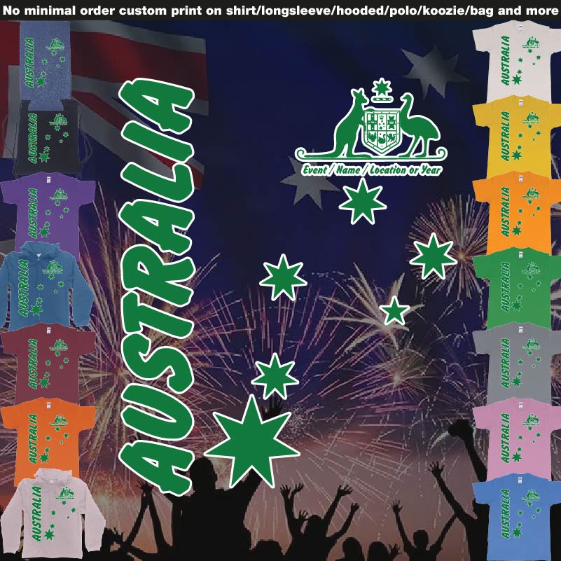 Australia Day Vintage Green White Gold 01 Overview Design Garments