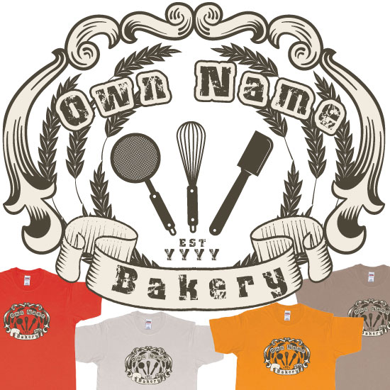 Custom tshirt design Bakery Vintage Own Logo Teeshirt Screen Printing Bali choice your own printing text made in Bali