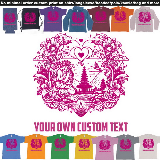 Happy Valentines Day Bali On Demand Printing Add Own Design Capture the essence of romance and celebrate Valentines Day with our customizable design, tailored for unforgettable moments in the heart of Bali.  Our Happy Valentines Day Bali design encapsulates th