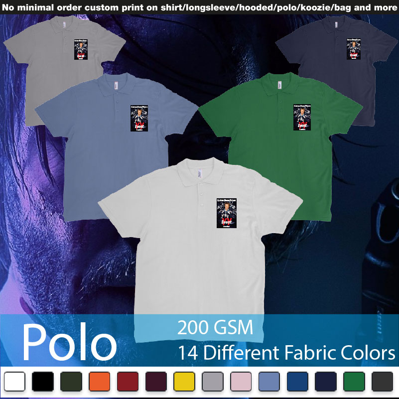 John Wick Poster Everyone Pointing Gun At You Custom Own Picture Polo Shirts Samples On Demand Printing Bali