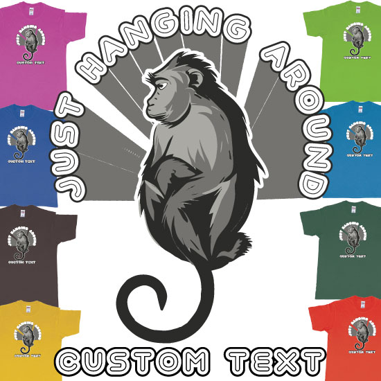 Just Hanging Around Monkey Zodiac Birthday Bash Tshirt