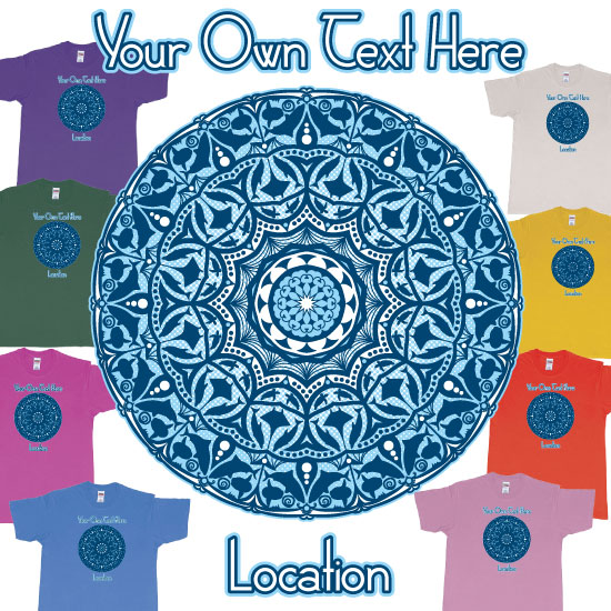 Custom tshirt design Mandala Ocean Molamola Shark Turtle Manta Dolphin Custom Own Text Printing T Shirt choice your own printing text made in Bali