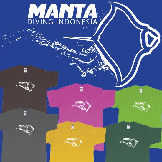 Custom tshirt design Manta Diving Indonesia Custom Teeshirt choice your own printing text made in Bali